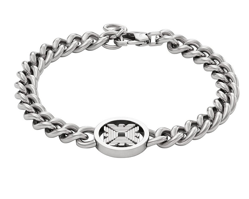 Emporio Armani Štýlový pánsky náramok z ocele EGS3041040 strieborná