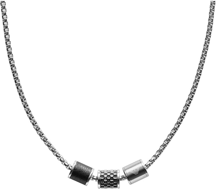 Emporio Armani Pánský ocelový náhrdelník EGS2383020 stříbrná