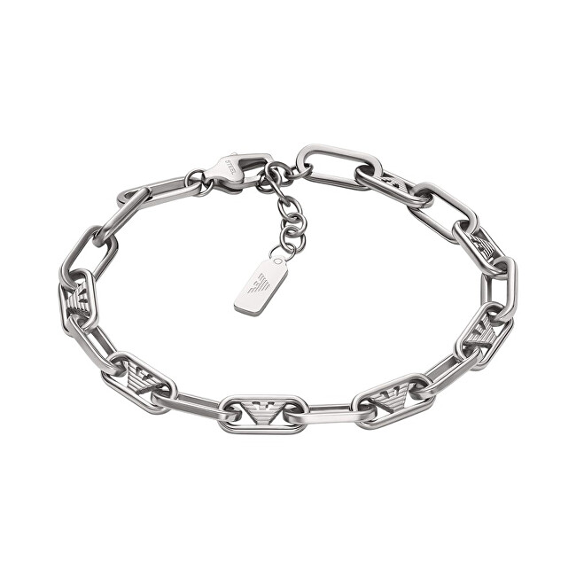 Emporio Armani Pánský slušivý náramek z oceli EGS3249040 stříbrná