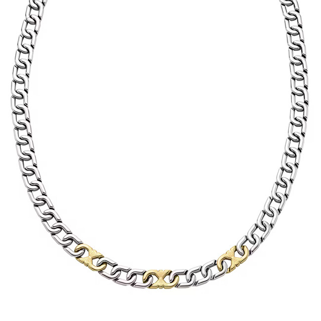 Emporio Armani Pánský výrazný bicolor náhrdelník EGS3297040