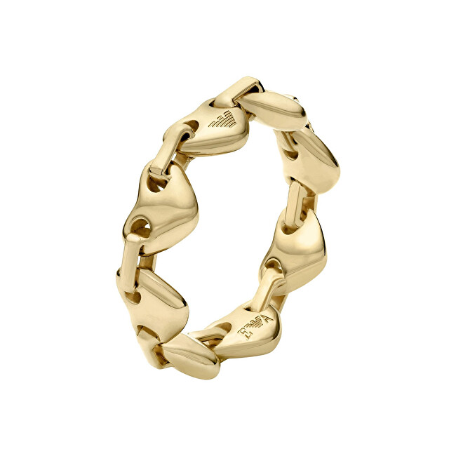 Emporio Armani Pozlátený srdiečkový prsteň Sentimental EGS3332710