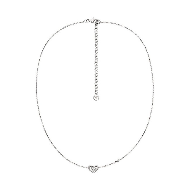 Emporio Armani Půvabný náhrdelník se zirkony Srdce EG3646040