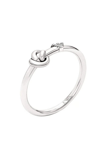 Emporio Armani Stříbrný moderní prsten Uzel Sentimental EG3644040 50 mm