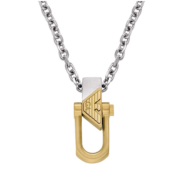 Emporio Armani Pánsky bicolor náhrdelník z ocele EGS3243040