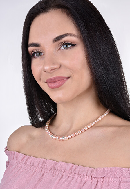 Evolution Group Romantický perličkový náhrdelník Rosaline Pearls 32036.3