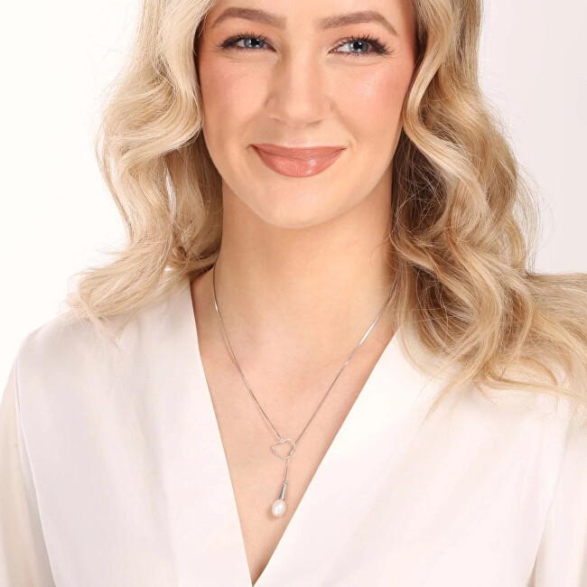 Evolution Group Strieborný náhrdelník s pravou perlou Pavona 22026.1 biela, perleťová, strieborná