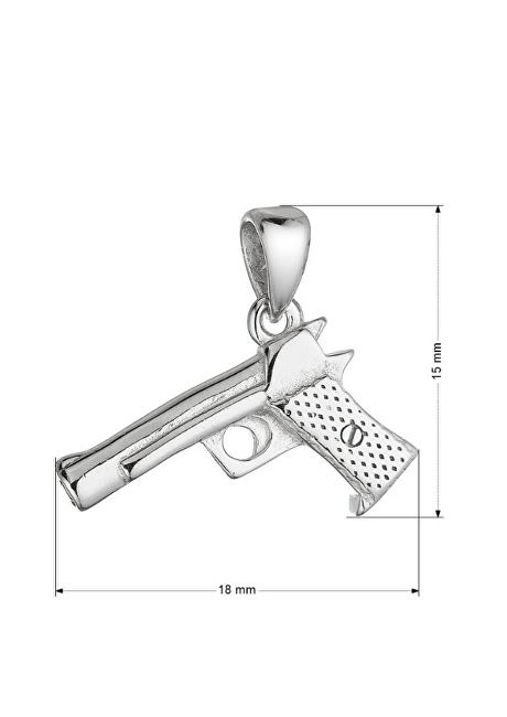 Evolution Group Stříbrný přívěsek Pistole 64055