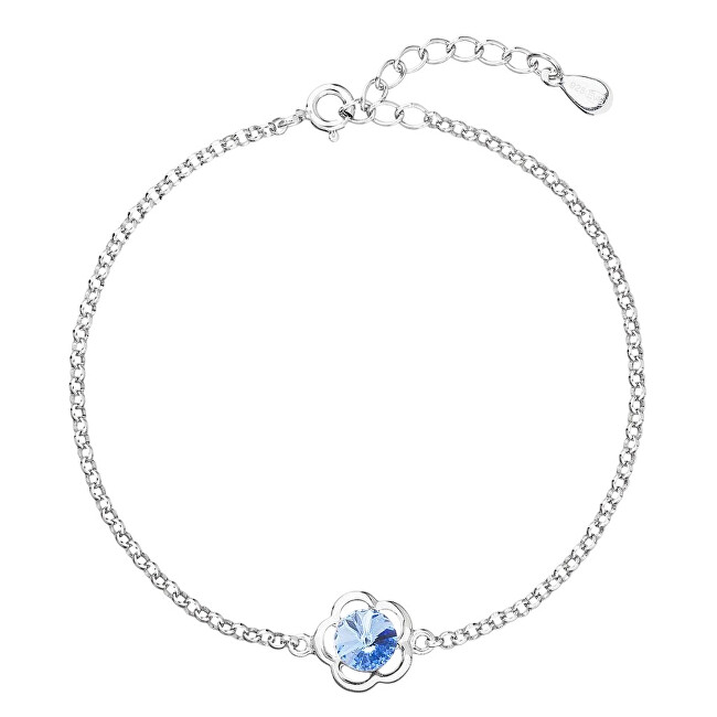 Evolution Group Stříbrný náramek s krystalem Swarovski 33117.3 Lt. Sapphire