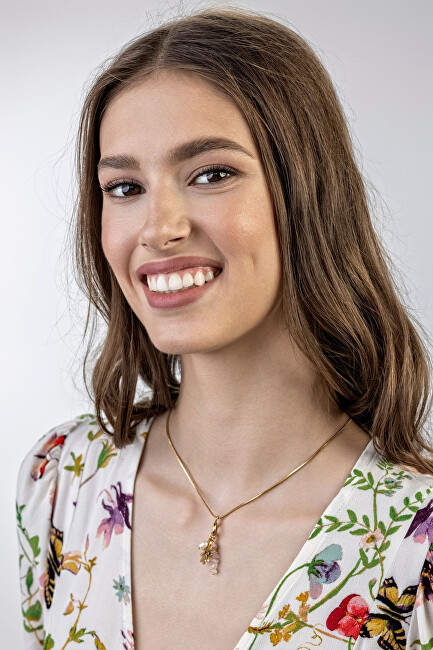 Emily Westwood Něžný pozlacený náhrdelník s motýlkem EWN23046G