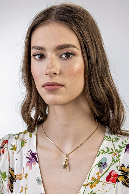 Emily Westwood Něžný pozlacený náhrdelník s motýlkem EWN23046G