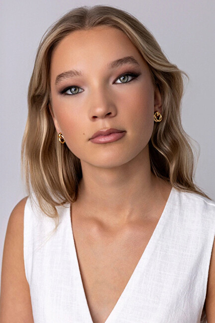 Emily Westwood Pozlacené visací náušnice Aurora EWE250193G