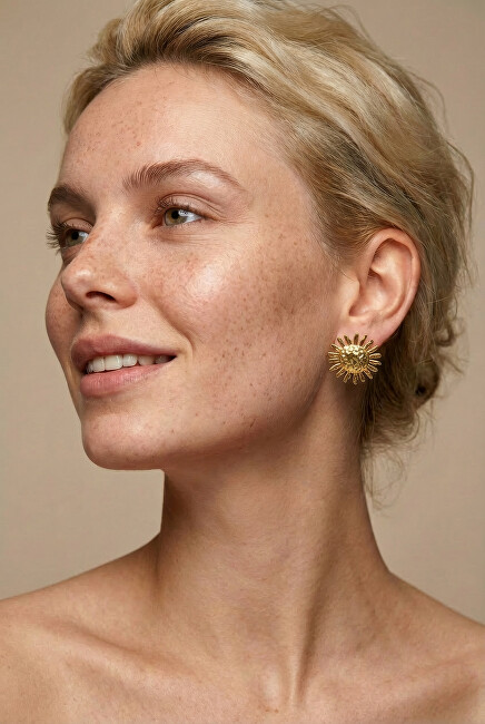 Emily Westwood Pozlacené náušnice Slunce EWE260788G