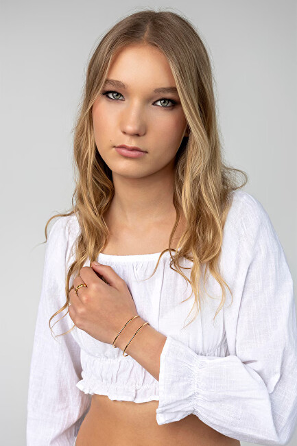 Emily Westwood Pozlacený pevný náramek Arlina EWB250336G