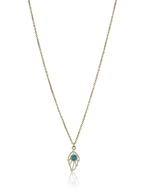 Emily Westwood Něžný pozlacený náhrdelník s tyrkysem Juniper EWN23028G