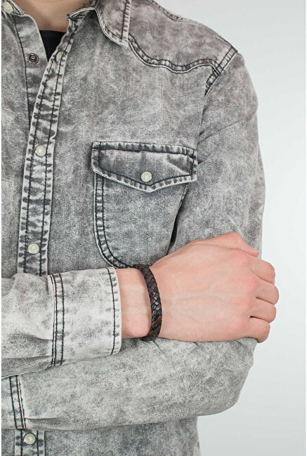 Fossil Kožený vintage náramek JA5932716