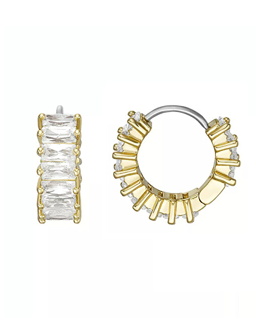 Fossil Blyštivé pozlacené kruhy z mosazi Hazel JOA00717710