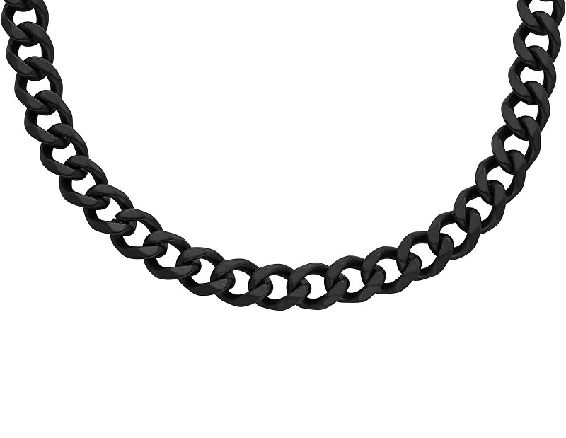 Fossil Černý ocelový náhrdelník pro muže Ellis JF04613001