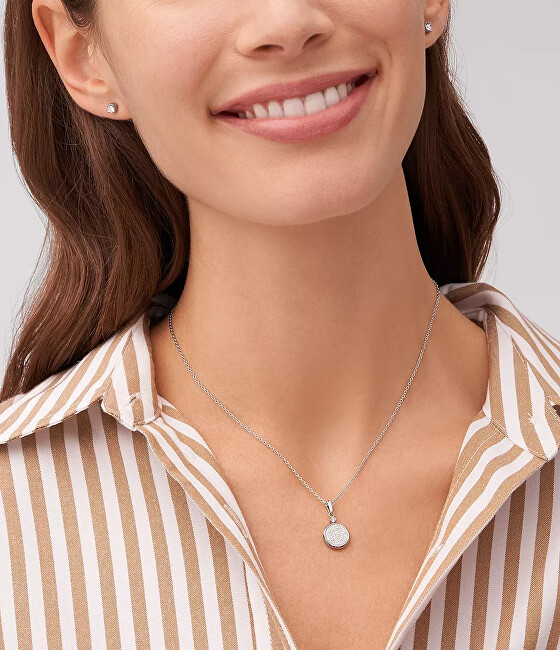 Fossil Set ocelových šperků se zirkony JGFTSET1081 Core Gifts (náhrdelník, náušnice)