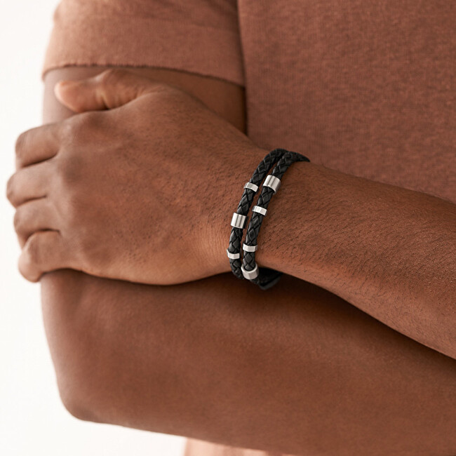 Fossil Elegantní kožený náramek Essentials JF04473040