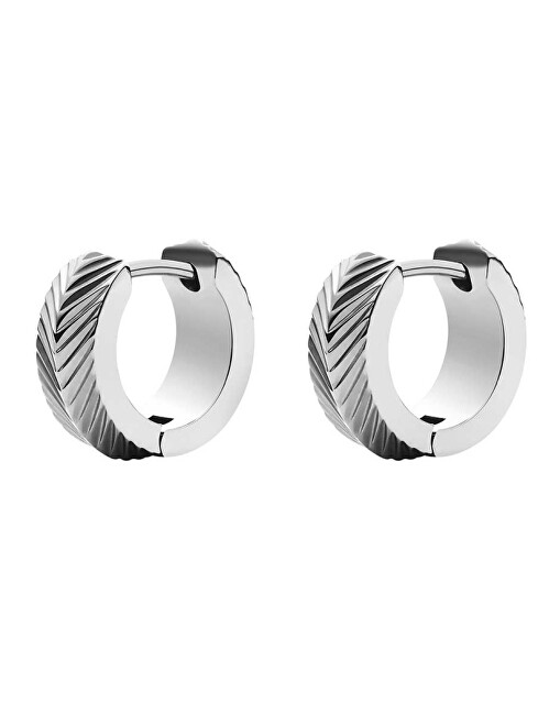 Fossil Elegantní ocelové kruhové náušnice Harlow JF04666040