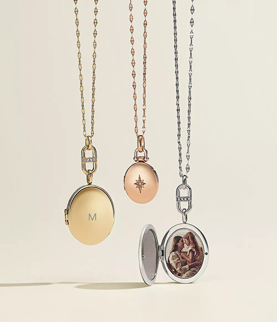 Fossil Elegantní ocelový náhrdelník s medailonkem Heritage Locket JF04427040