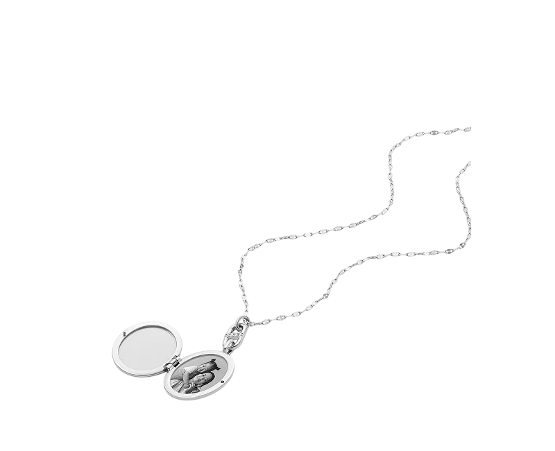 Fossil Elegantní ocelový náhrdelník s medailonkem Heritage Locket JF04427040