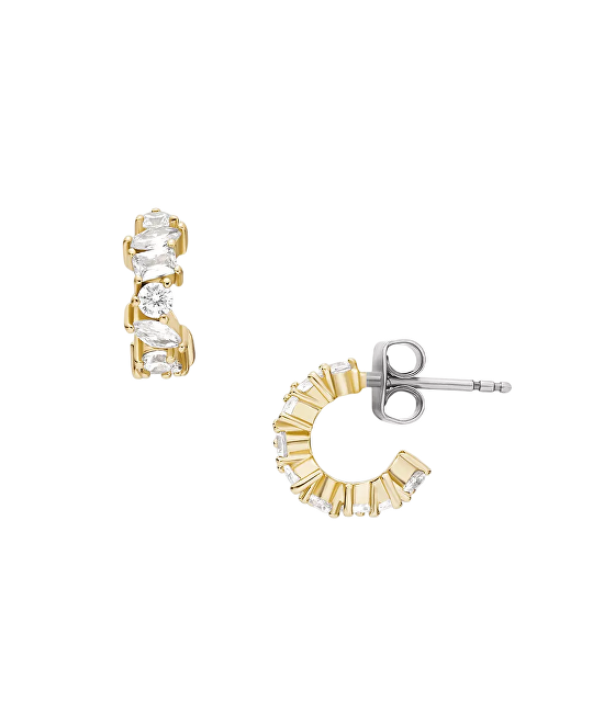 Fossil Elegantní pozlacené kruhy z mosazi Ellis JA7297710