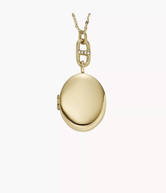 Fossil Elegantní pozlacený náhrdelník s medailonkem Heritage Locket JF04426710