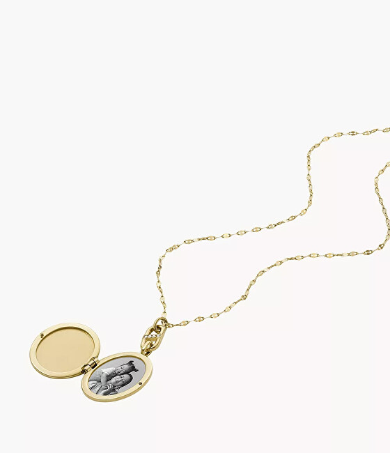 Fossil Elegantní pozlacený náhrdelník s medailonkem Heritage Locket JF04426710