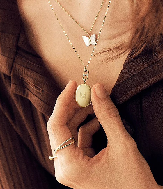Fossil Elegantní pozlacený náhrdelník s medailonkem Heritage Locket JF04426710