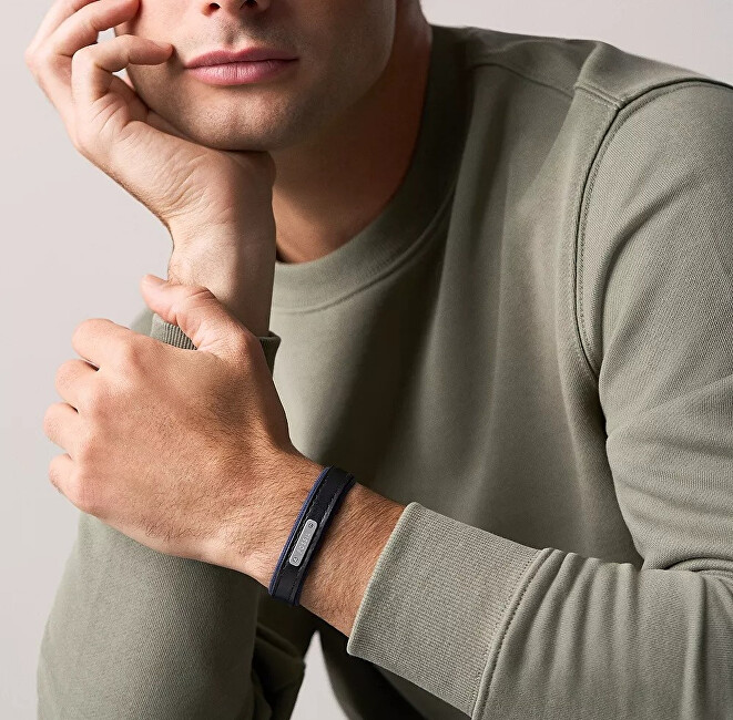 Fossil Kožený náramek pro muže Everett JA7316998