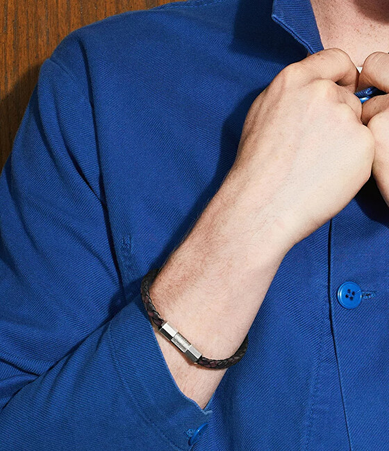 Fossil Kožený náramek pro muže JF04918040