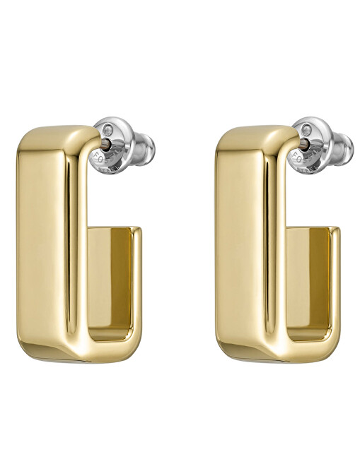 Fossil Výrazné pozlacené náušnice Archival Core JOF00974710