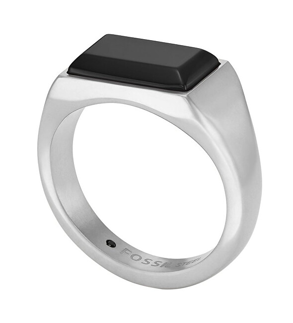 Fossil Moderní pánský prsten z oceli All Stacked Up JF04603040