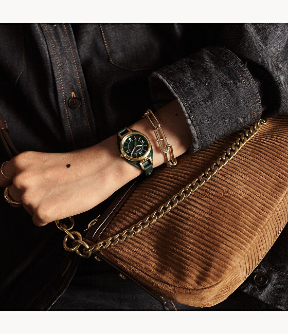 Fossil Moderní pozlacený náramek z oceli Heritage JF04234710