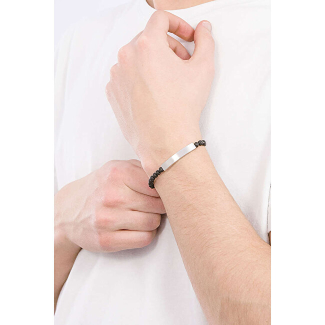 Fossil Módní korálkový náramek z lávového kamene Vintage Casual JF03247040