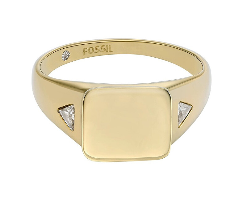 Fossil Pozlacený dámský prsten z oceli Ellis JF04791710