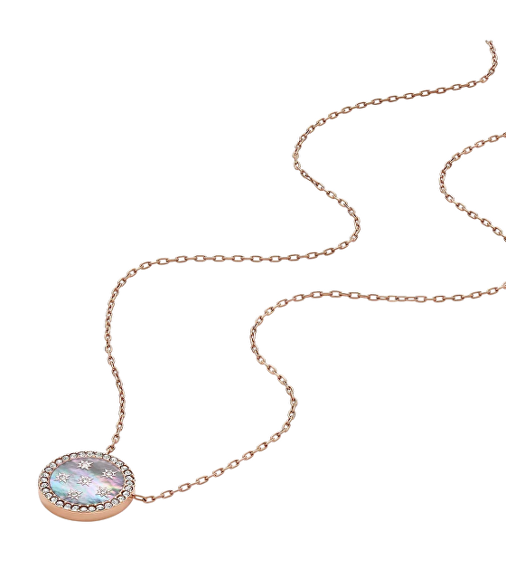 Fossil Pozlacený náhrdelník s perletí Mother of Pearl JF04936791
