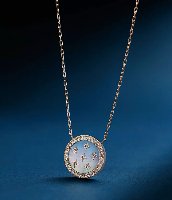 Fossil Pozlacený náhrdelník s perletí Mother of Pearl JF04936791