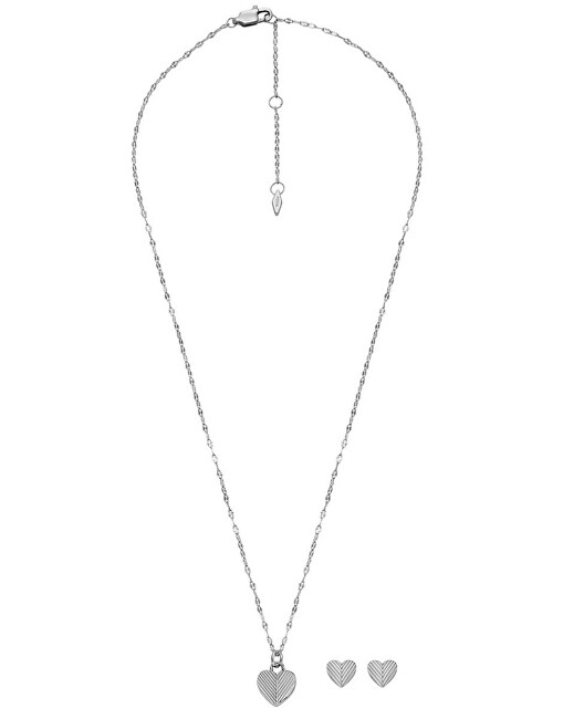 Fossil Půvabná souprava ocelových šperků Harlow JF04669SET (náhrdelník, náušnice)