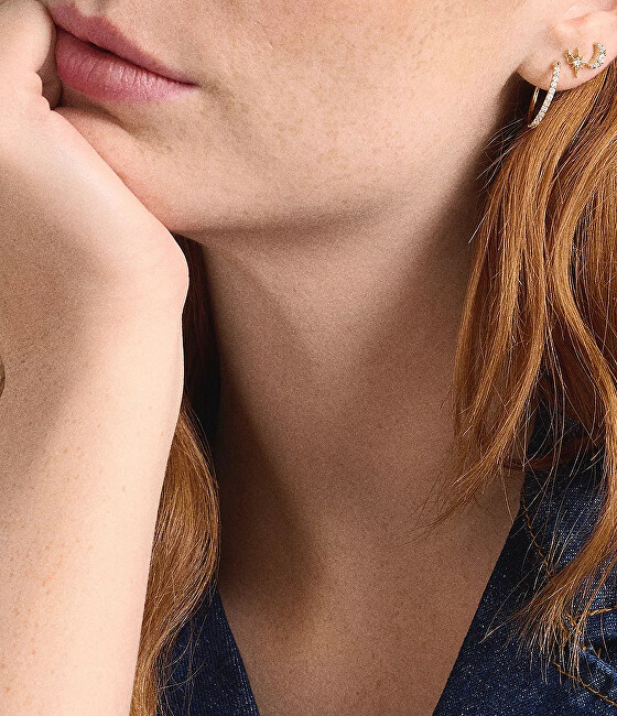 Fossil Půvabný set pozlacených náušnic Moon JGFTSET1050