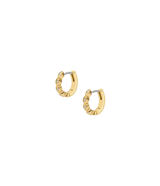 Fossil Pozlacené kruhové náušnice s krystaly Ellis JF04913710
