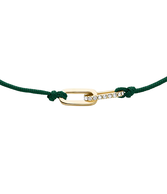 Fossil Šňůrkový zelený náramek Sutton Mini Moments JA7311710
