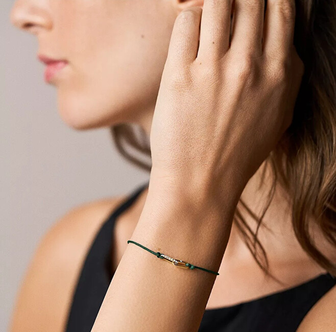 Fossil Šňůrkový zelený náramek Sutton Mini Moments JA7311710