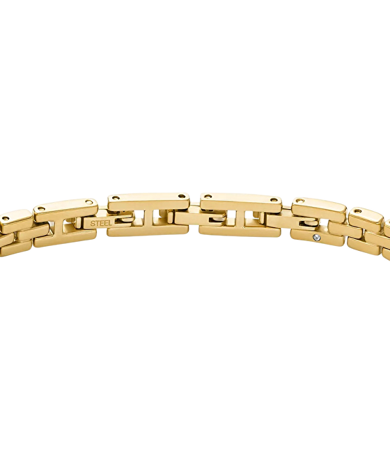 Fossil Stylový pozlacený náramek z oceli JF04901710