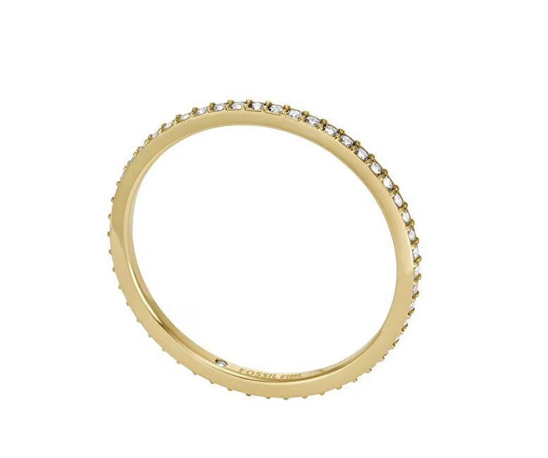 Fossil Třpytivý pozlacený prsten Ellis Pavé JF04686710