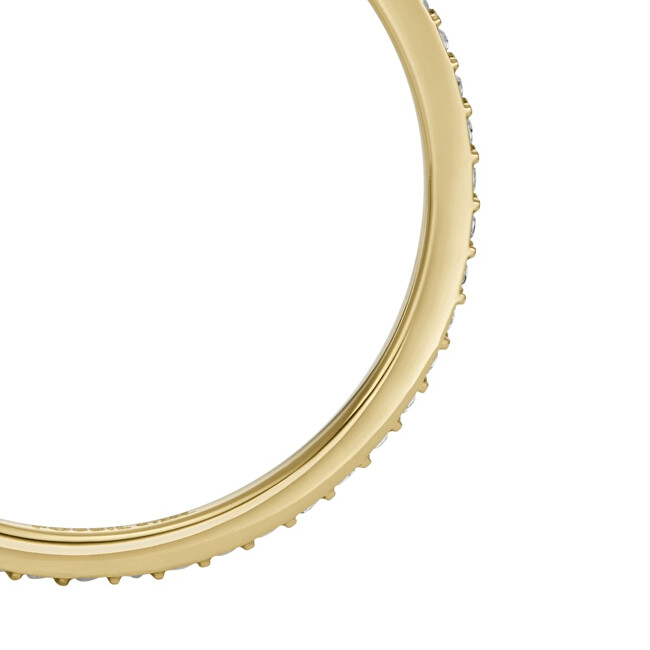 Fossil Třpytivý pozlacený prsten Ellis Pavé JF04686710