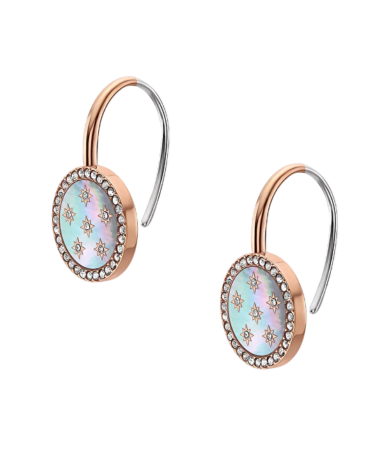 Fossil Visací pozlacené náušnice Mother of Pearl JF04938791