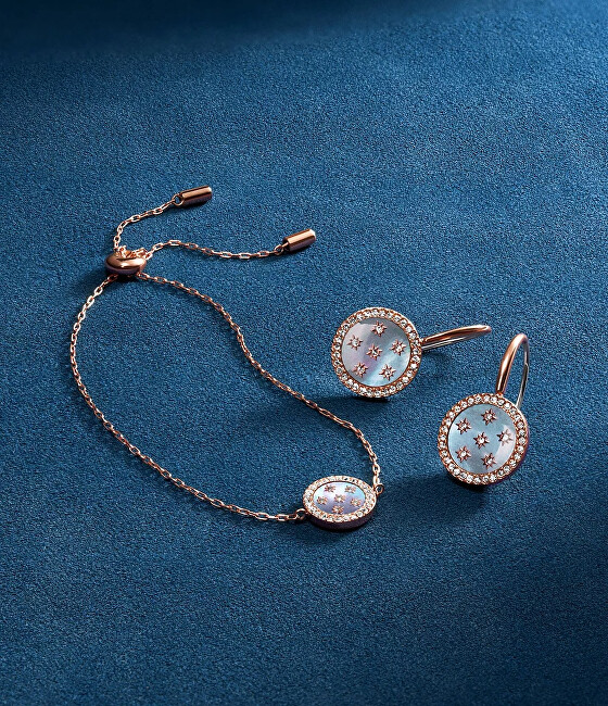 Fossil Visací pozlacené náušnice Mother of Pearl JF04938791