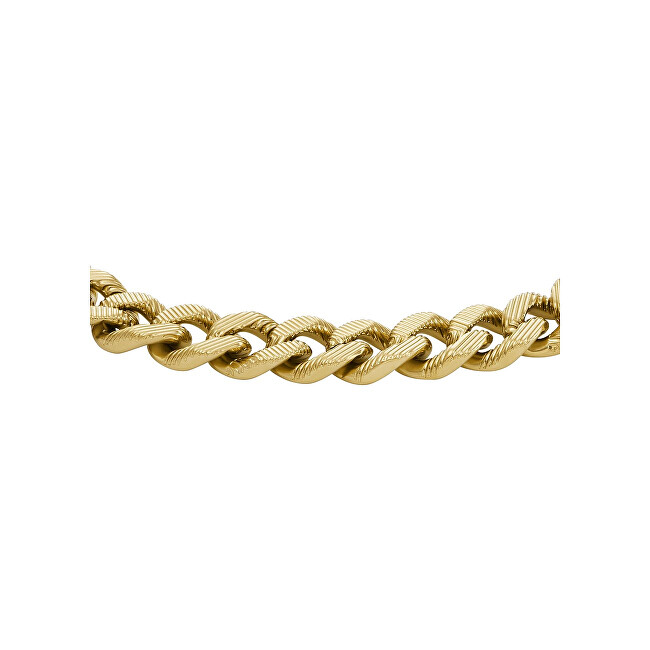 Fossil Výrazný pozlacený náramek Harlow JF04698710